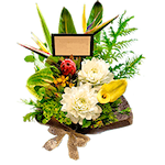 開店祝いアレンジメント中